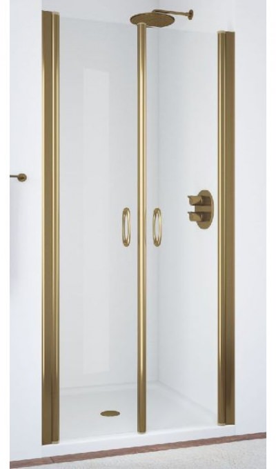 Душевая дверь Vegas-Glass E2P 85 профиль бронза, стекло прозрачное