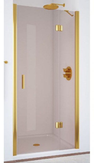 Душевая дверь Vegas-Glass AFP 120 профиль золото, стекло бронза