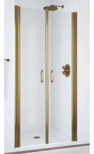 Душевая дверь Vegas-Glass E2P 95 профиль бронза, стекло прозрачное