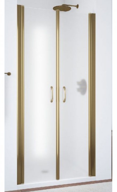 Душевая дверь Vegas-Glass E2P 90 профиль бронза, стекло сатин