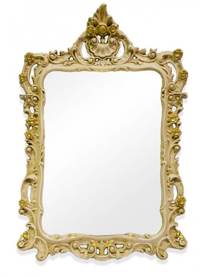 Зеркало фигурное Tiffany World avorio/oro