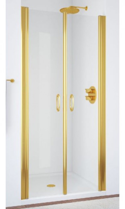 Душевая дверь Vegas-Glass E2P 80 профиль золото, стекло прозрачное