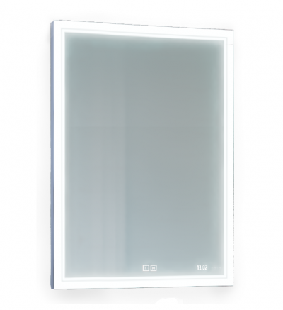 Зеркало Jorno Glass 65 см с подсветкой, часами