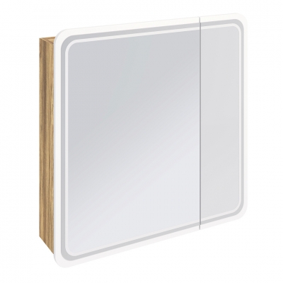 Зеркало шкаф Aqua de Marco Skandi 80 дуб золотой Крафт/белый